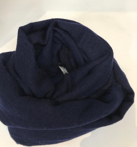 Cachemira Azul Marino Bufanda Chal Envolvente Handmade Natural Para Hombres Y - Bild 5 von 5