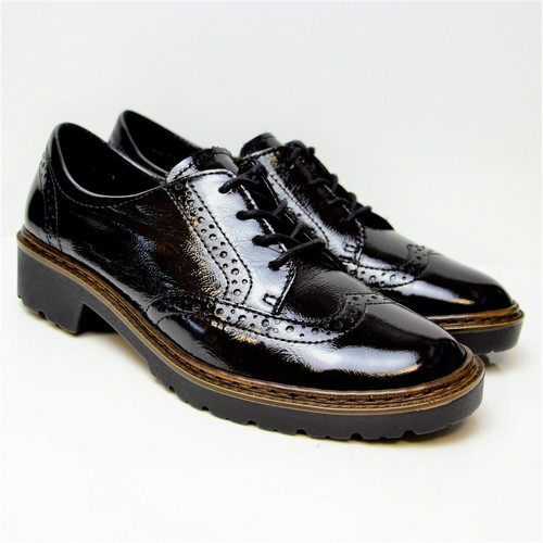 BROGUE PATENT LEATHER EXTRA SOFT BLACK 