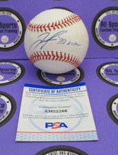 Jose Trevino Yankees Autographed Baseball Signed 22 All Star PSA COA #AM22266