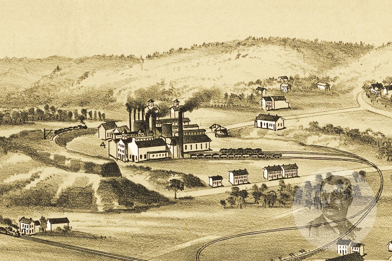 Vintage Alburtis, PA Map 1893 Historic Pennsylvania Art Victorian