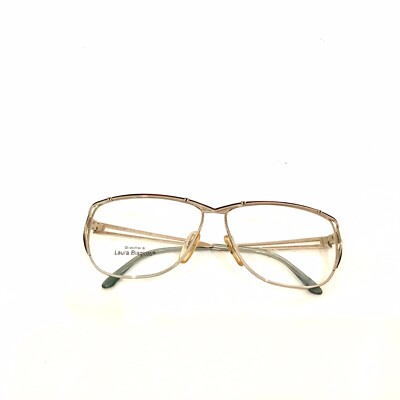 Laura Biagiotti Eyeglasses V 204 Gold S 20 Size 59mm Optical Frame New Authentic
