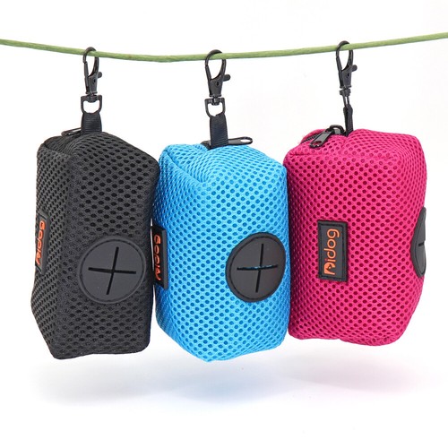 Pet Puppy Dispenser Waste Dog Poo Pick-Up Bag Travel Poop Holder Hook Pouch Mesh