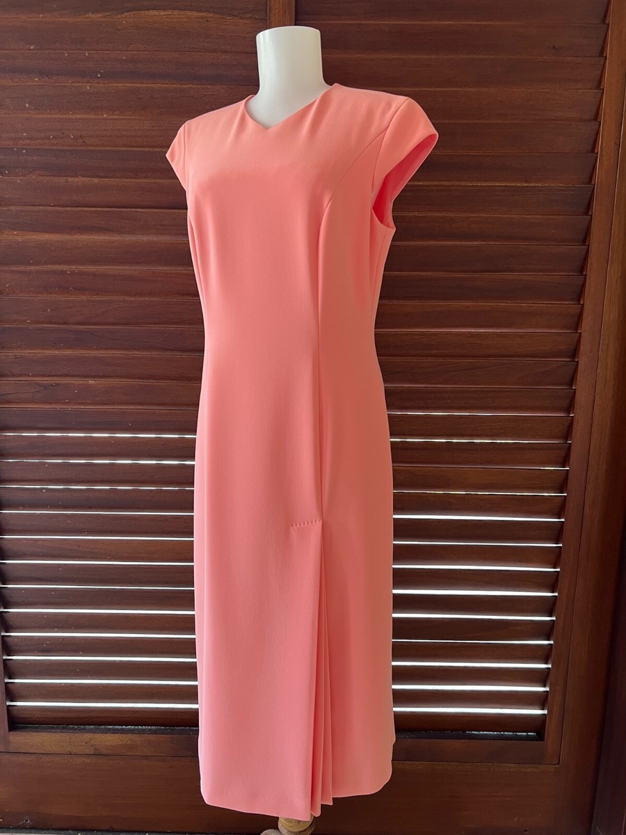 escada pink dress ESCADA Mixed Print Sweetheart Neckline Pink Velvet Gown Size 8 NWT Retail $3600