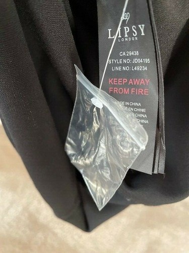 BNWT Lipsy Sexy Little Black Dress Bodycon Pencil UK 8 Petite RRP £65 - Picture 7 of 12