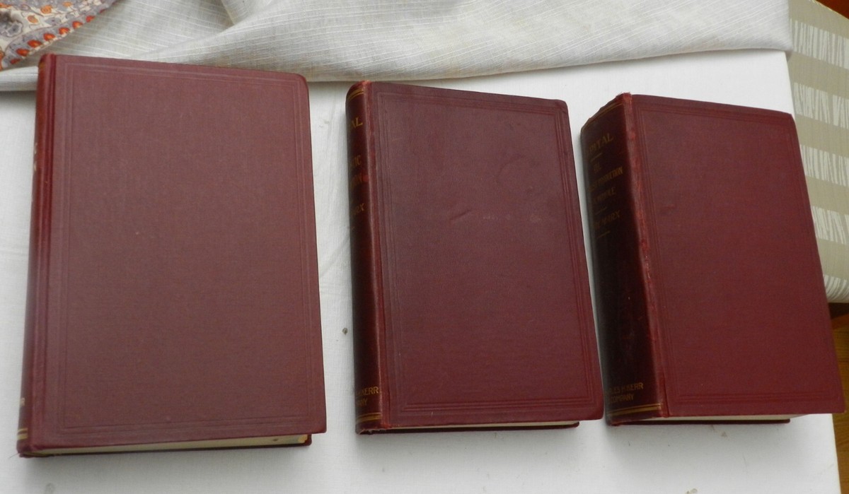3 VOL, Capital A Critique.. by Karl Marx, HB Kerr, 1906/09