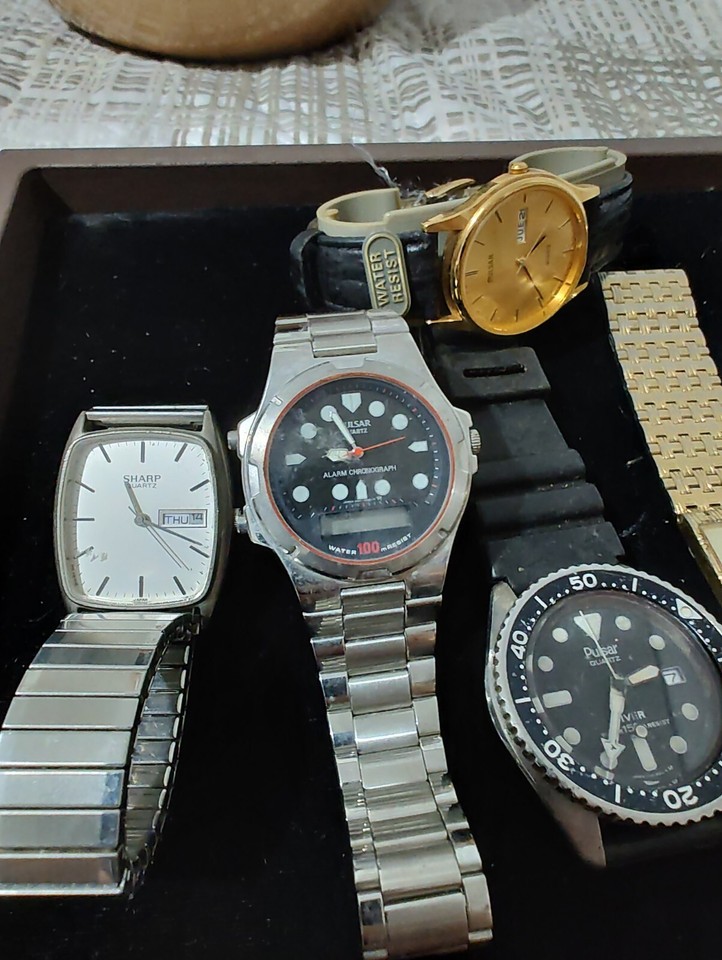 Vintage Lot of 8 Pulsar Men's Watch NOS AsIs eBay