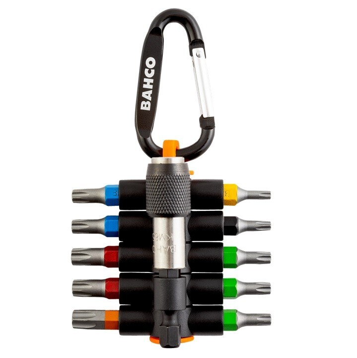 Bahco 59S/TCS11-1 ""Sticky"" Torx Colour Coded Screwdriver Bit Set Holder T10-T40