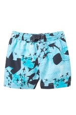 Tea Collection Infant Boys 9-12M Shark Board Shorts Mesh Lined Swim Trunks Blue