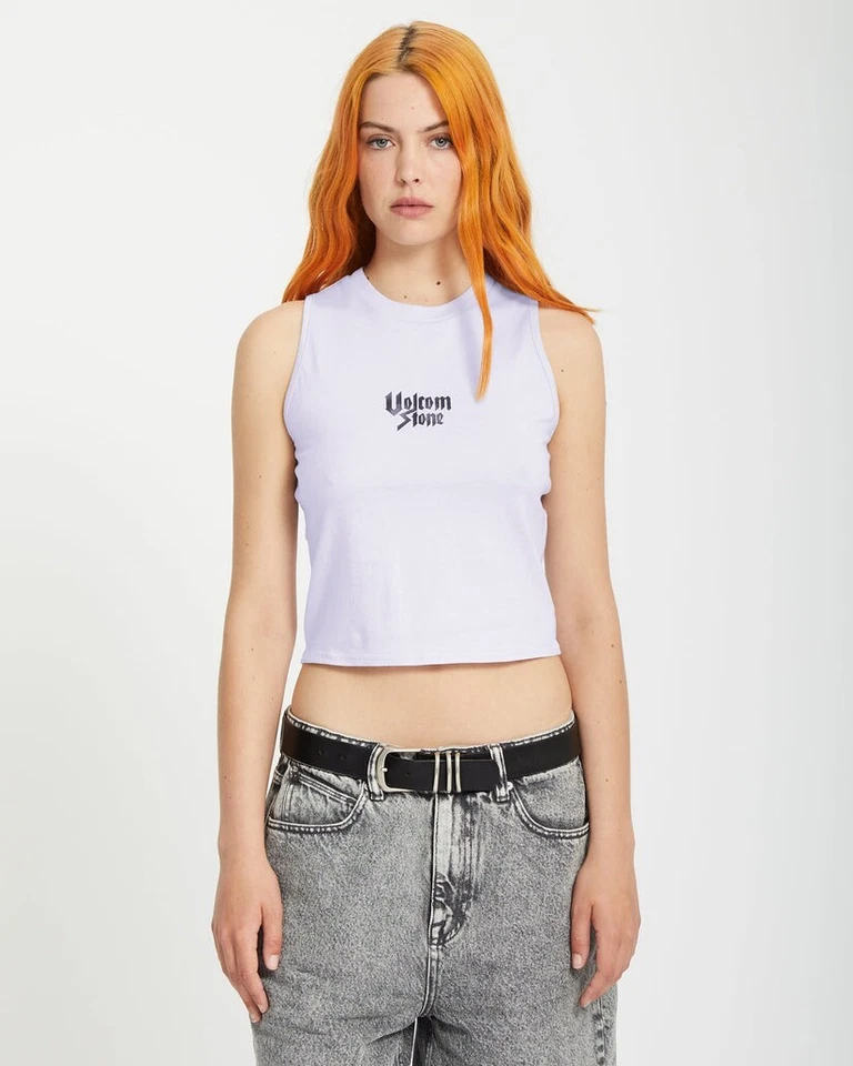 VOLCOM - Womens Stoneher Tank Top - Dusty Lavender - Casual Sleeveless Tee - Image 2 of 3