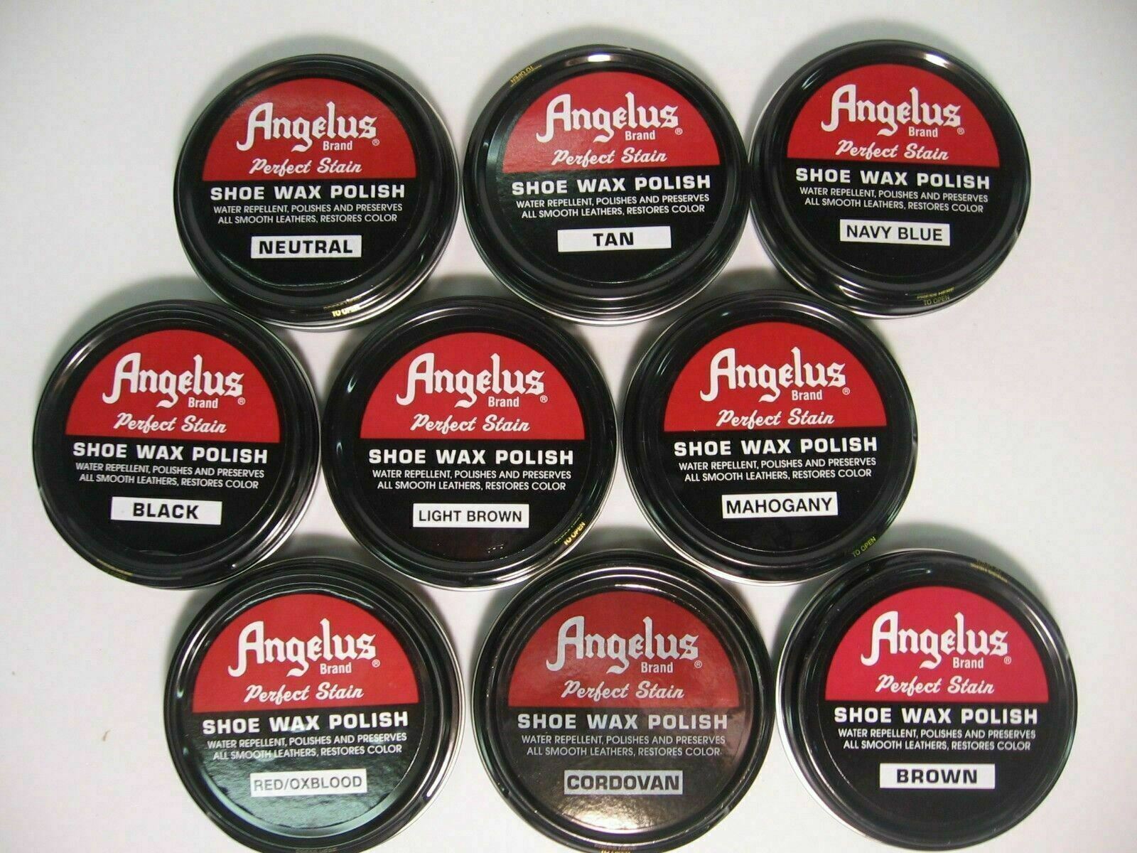 Angelus Shoe Boot Polish Shine Leather PASTE WAX Protector Waterproof 3 oz Can