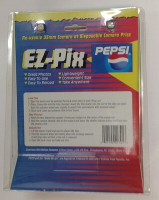 Pepsi Cola Camera 35mm Re-usable Point & Shoot EZ - PIX Cam SEALED