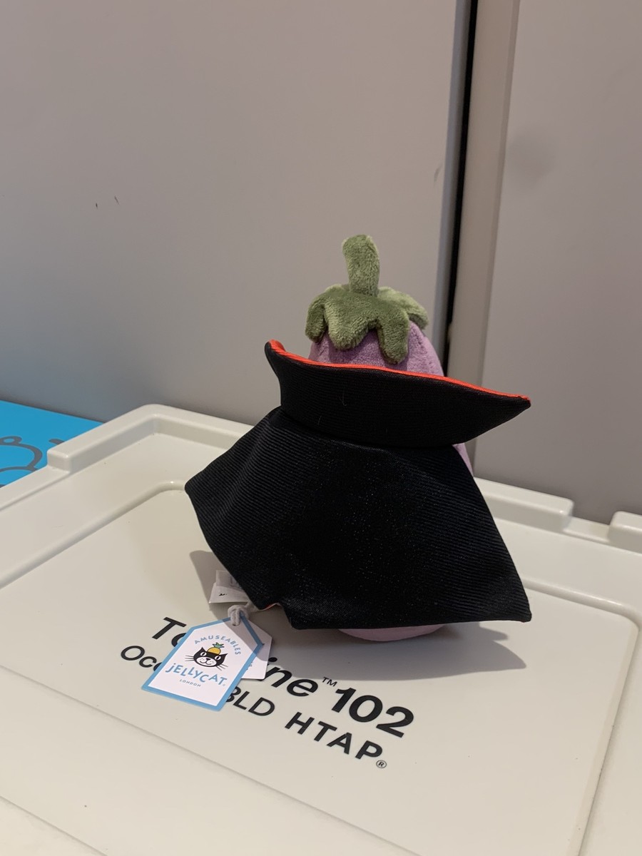 Jellycat Vivacious Eggplant Vampire Halloween Plush Collectible