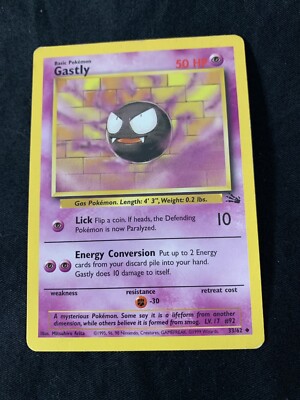 SKINCOACH41・33・62 1995 Pokémon GASTLY 33/62 Collector Card Very Rare | eBay