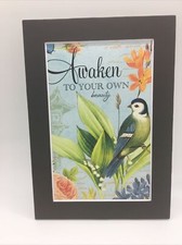 New Handmade 5x7 Matted Inspirational Quote Nature Bird Free Ship 228