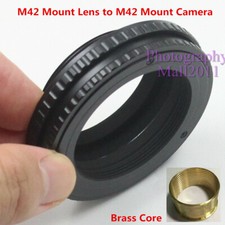 Brass M42 to M42 10-15.5mm Adjustable Macro Tube Focusing Helicoid Mount Adapter