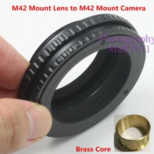 Brass M42 to M42 10-15.5mm Adjustable Macro Tube Focusing Helicoid Mount Adapter