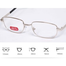 High Power Reading Glasses 4.50 5.00 5.50 6.00 Strength Gold Metal Frame