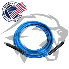 1/4" 25FT CARPET CLEANING SOLUTION HOSE BLUE STEEL BRAIDED 3000PSI