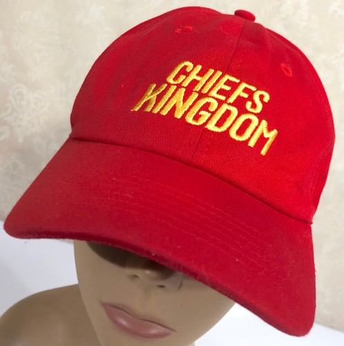 Chiefs Kingdom Football Fan Red Adjustable Baseball Cap Hat