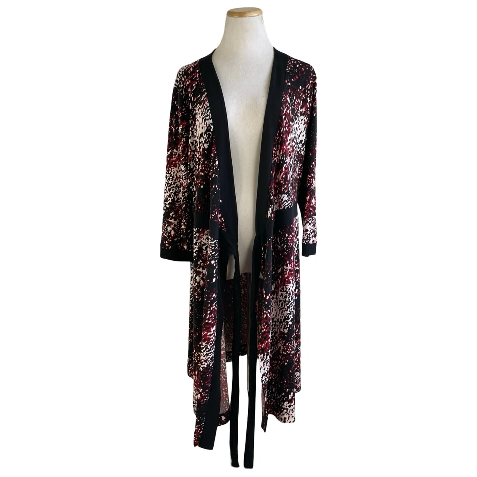 Vestido Style&co Talla Grande Envolvente Tejido Elástico Estampado Abstracto Falda Mangas 3/4 Foto 2 de 4