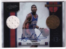 2011 Panini Absolute Memorabilia Isiah Thomas Patch Auto #08/25