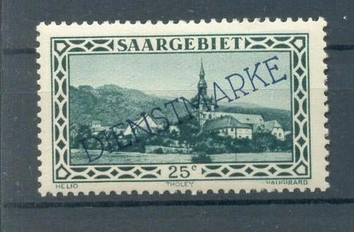 Saar Service 25III Abart MNH Unstamped + Gepr. Ney (70355