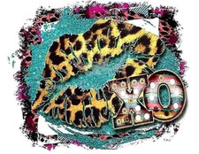Sublimation Print Valentine's Day Lips Ready to Press Heat Transfer