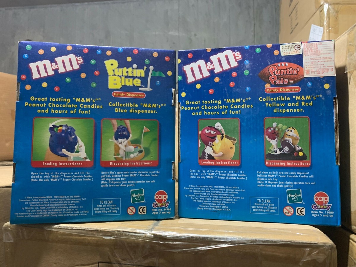 00611 Red & Yellow +Blue M&M M&M's PUNTIN PALS dispenser
