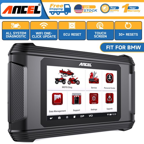 ANCEL MT510 Motorcycle All System Diagnostic Scan Tool ABS TPMS Oil Fit For BMW