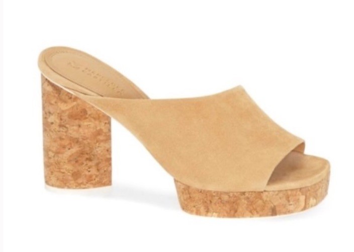 APL Scarpe MERCEDES CASTILLO beige nude Chiara platform $395 sughero scamosciato scivoli 38 8