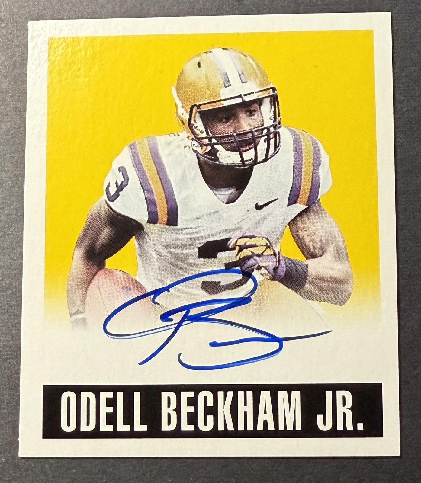 Odell Beckham Jr. Leaf Originals Autograph #OBJ Yellow