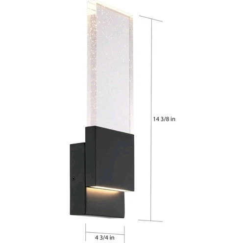 Nuvo Lighting 62/1513 Ellusion Wall Sconce Matte Black   NEW SEALED  - Picture 5 of 5