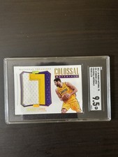 Brook Lopez 2017-18 National Treasures Colossal Materials GU Patch /10 SGC 9.5
