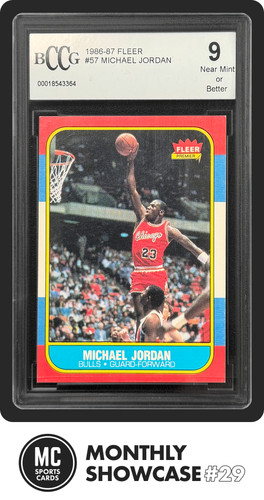 MICHAEL JORDAN BCCG 9 1986 FLEER #57 ROOKIE CARD RC BULLS HOF
