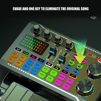 F998 Live Sound Card 16 Bit 44.1KHz Dual Channel Multifunctional Sound Mixer Für