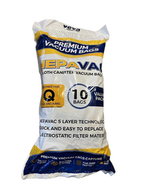 VEVA 10 Pack Premium HepaVac Vacuum Bags Style Q Kenmore and others