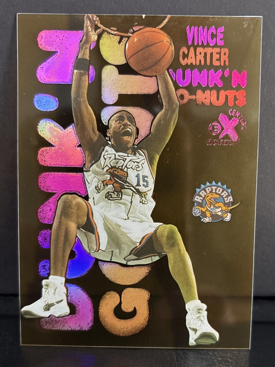 1998-99 Skybox E-X Century - Dunk'n Go-Nuts Vince Carter #12 DG (RC) Raptors 🔥 