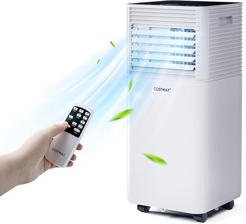COSTWAY Portable Air Conditioner, 10000 BTU AC Cooling for Room Spaces up to 350