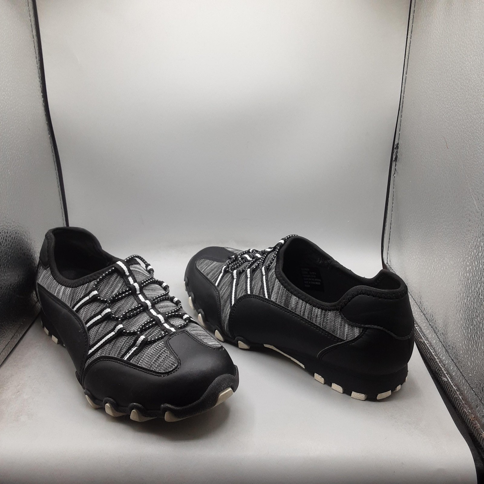 Comfortview CV Sport Shoes Womens Size 10WW Black Gray Tory Slip On Sneakers