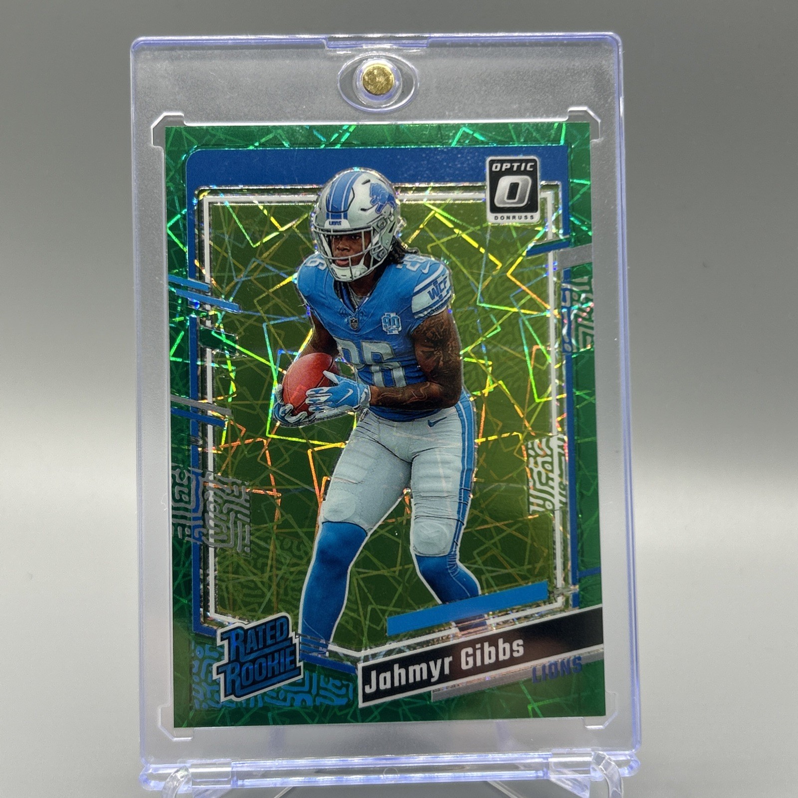 Jahmyr Gibbs Panini Donruss Optic #236 Green Velocity