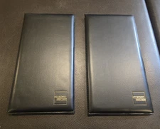 (2) NEW American Express Black Double Panel Check Presenter Restaurant Receipt 