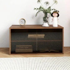 Stackable Wall Mounted Storage Cabinet with Sliding Glass Doors