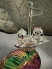 AUSTRIAN CRYSTAL BOY &GIRL ON CRYSTAL BOAT WITH  WAVES — photo 3