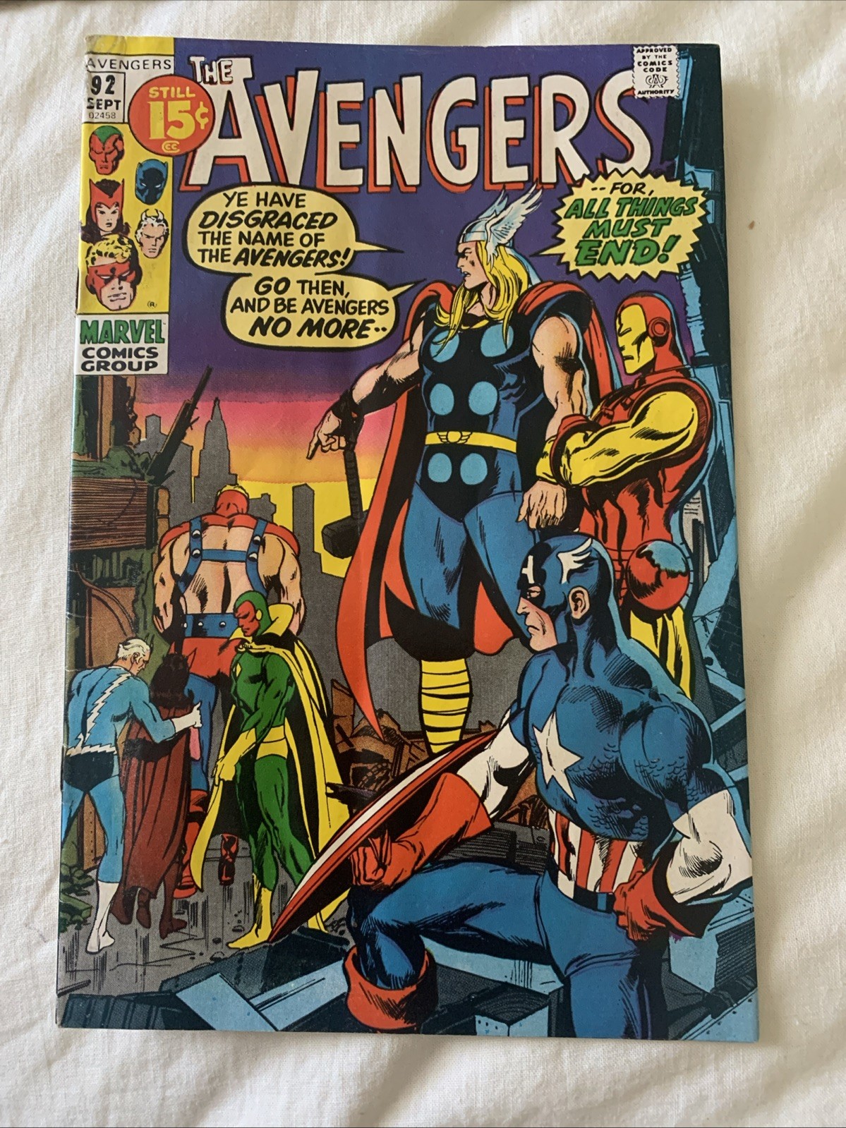 The Avengers 92 Marvel 1971 Marvel Comics Neal Adams