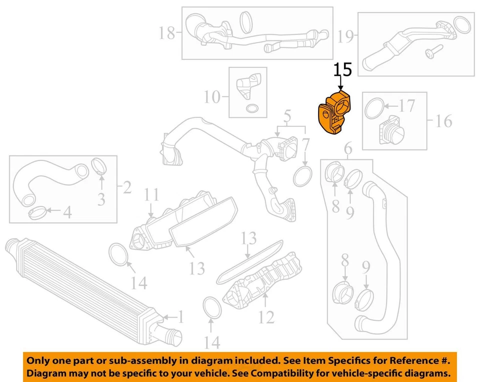 Corpo do acelerador compatível com 18-21 AUDI SQ5 1495733 - Imagem 3 de 4