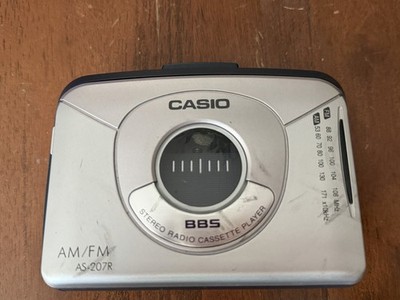 Vintage Casio AS207R Portable Stereo Cassette Player With Bass Boost System