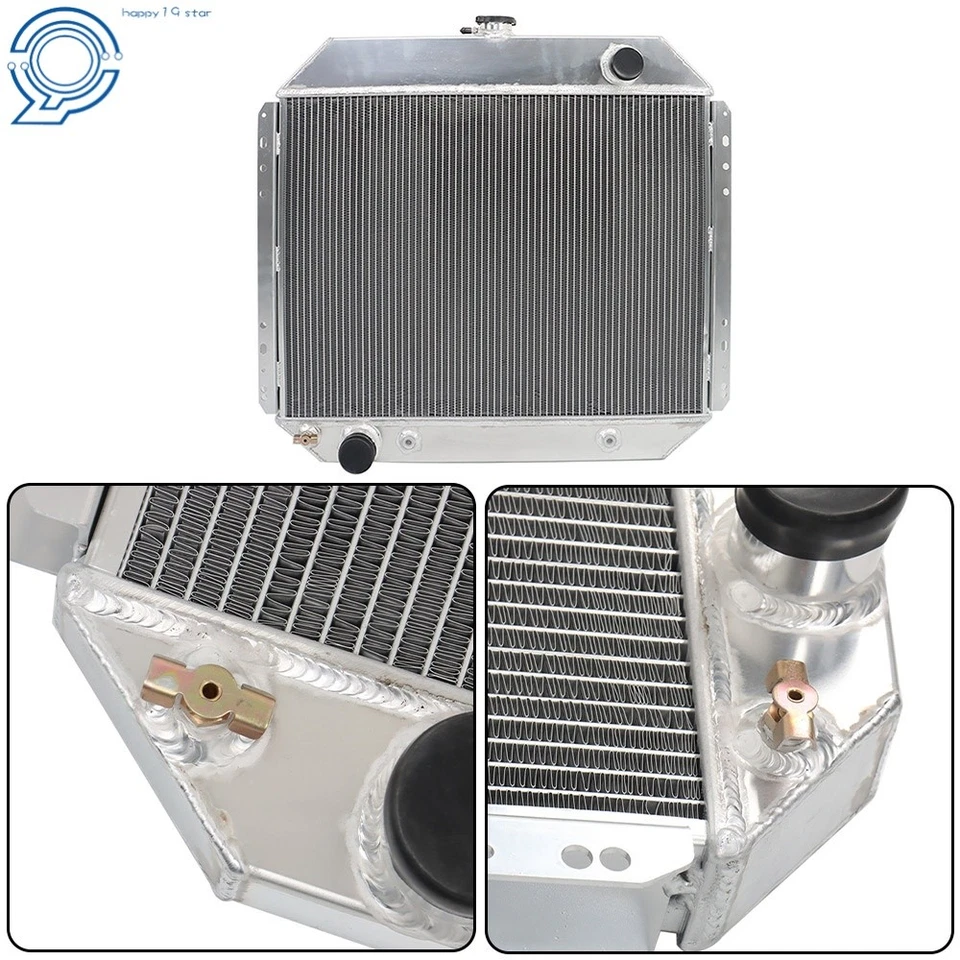 4 Row Radiator Aluminum 1966-79 76 For Ford Pickup F100 F150 F250 F350 Bronco V8 - Image 2 of 4
