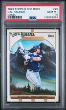 Cal Raleigh 2023 Topps X Bob Ross Joy of Baseball #29 Easel SSP PSA 10 POP 1