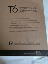 Zalman T6 ATX Mid Tower Computer PC Case, Built in Cooling, Black 9