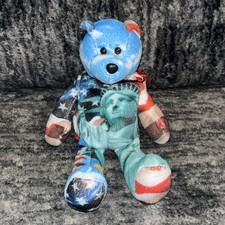 2003 Gallery Treasures Collection Freedom Bear Plush 8.5" US Patriotic